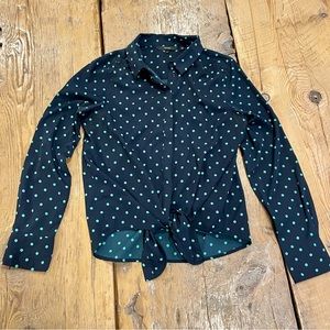 VERO MODA Polka Dot Tie-Up Blouse